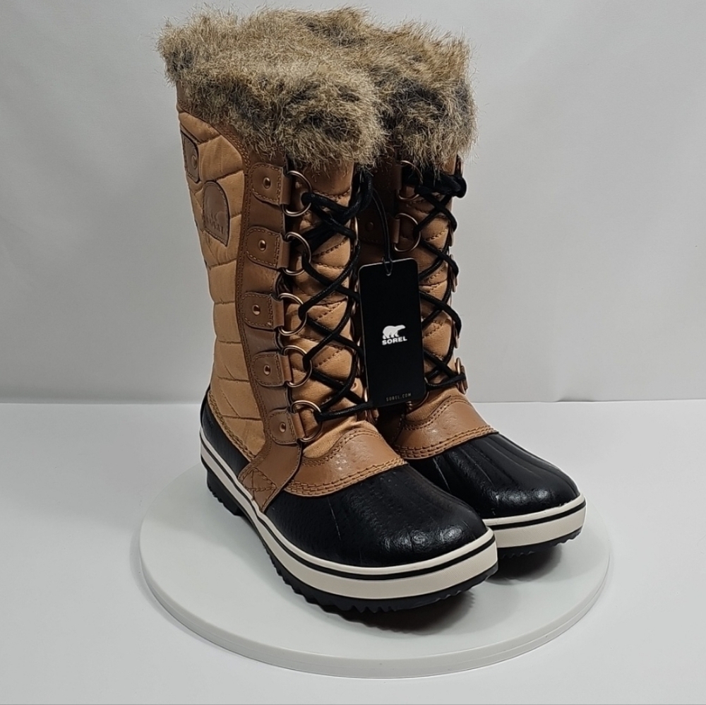 NIB Sorel Tofino II Waterproof Boots Size 6 Curry Fawn Insulated Quilted Leather - Picture 2 of 15